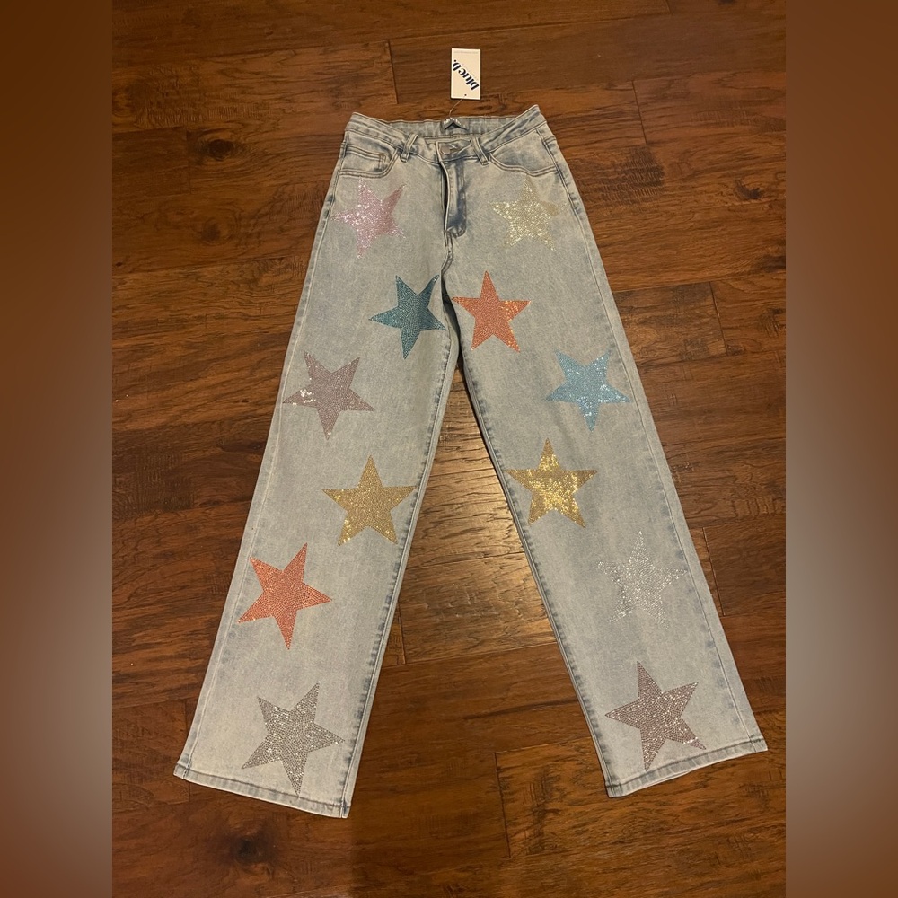 Star-Patterned Women's Jeans
